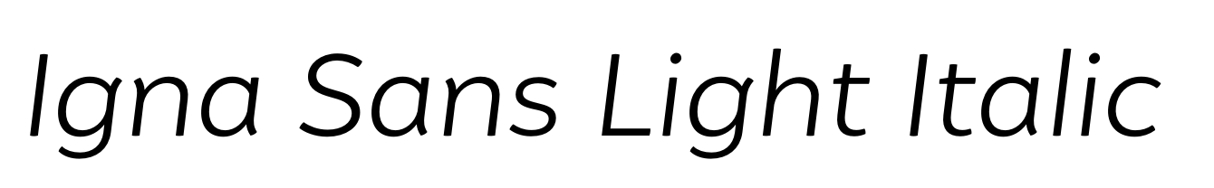 Igna Sans Light Italic